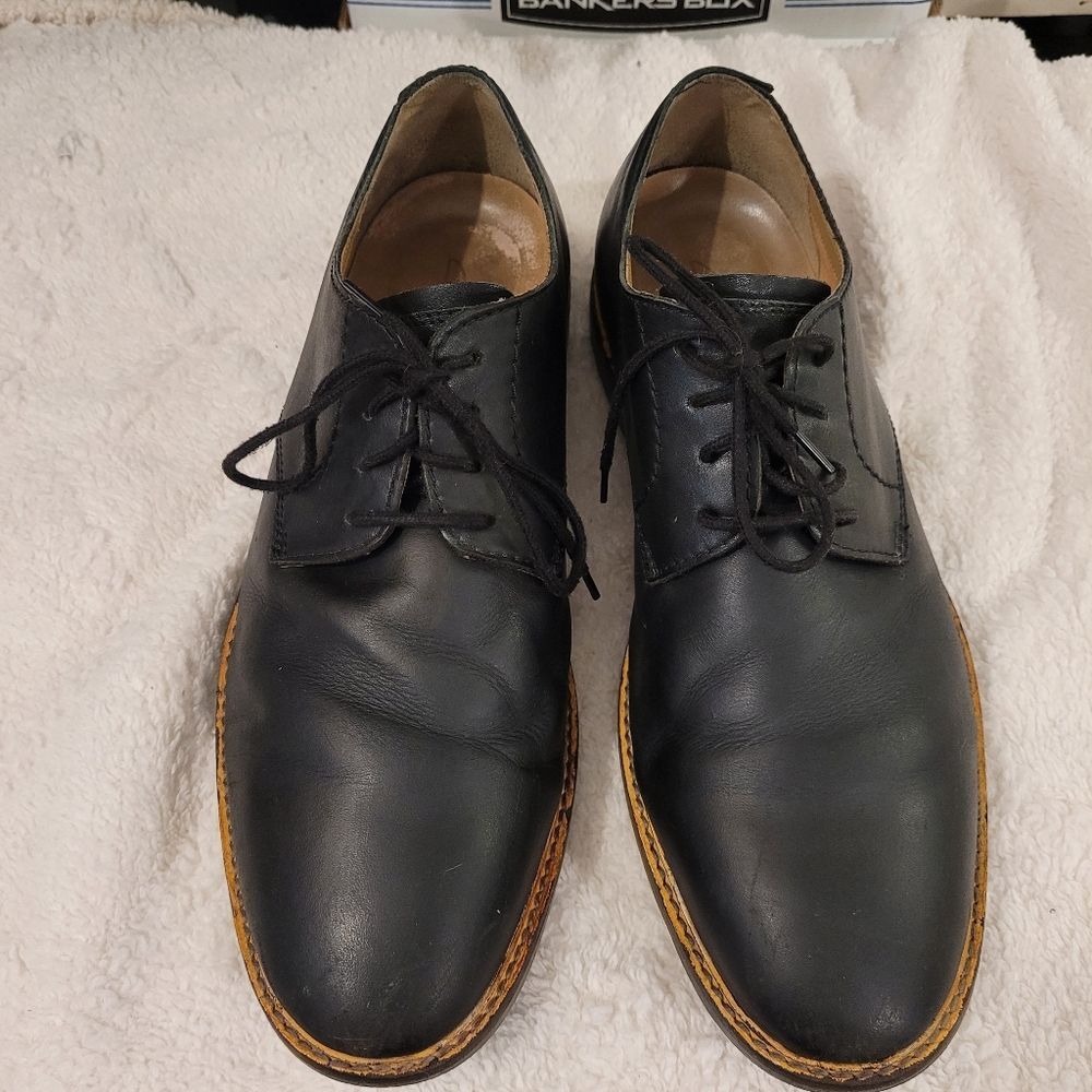 Clark Mens, Sz 10 Black Suede Hommies Lace Up Shoes  Casual/dress